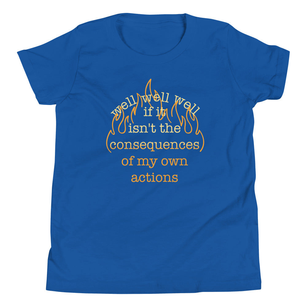 The Consequences Of My Own Actions Kid's Youth Tee Hoodie, Sweatshirt | CoreVibeTees.com (Image 1)