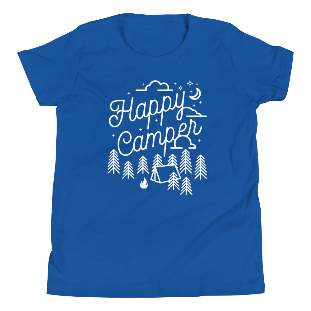 Happy Camper Kid's Youth Tee Hoodie, Sweatshirt | CoreVibeTees.com (Image 5)