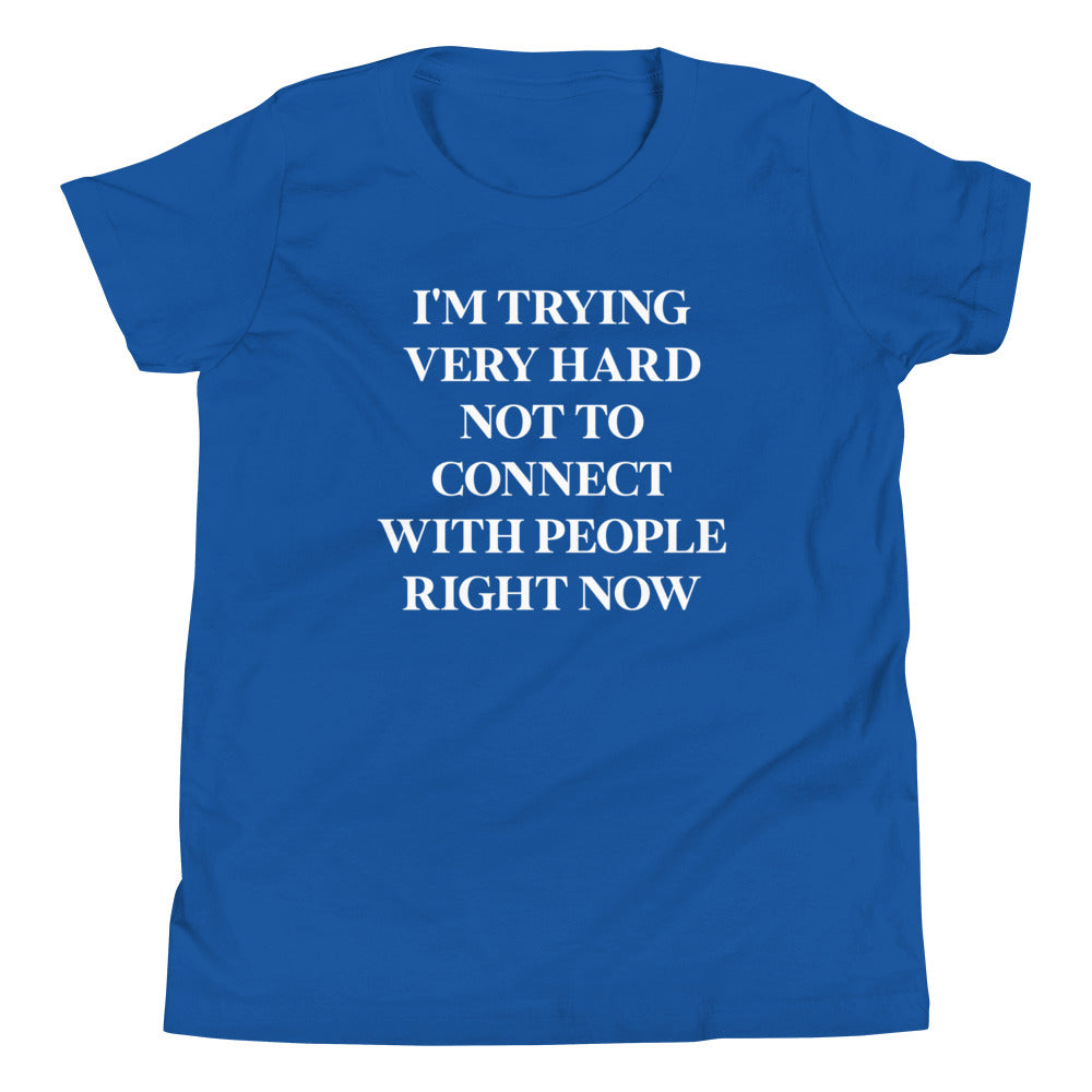 Trying Very Hard Not To Connect Kid's Youth Tee Hoodie, Sweatshirt | CoreVibeTees.com (Image 4)
