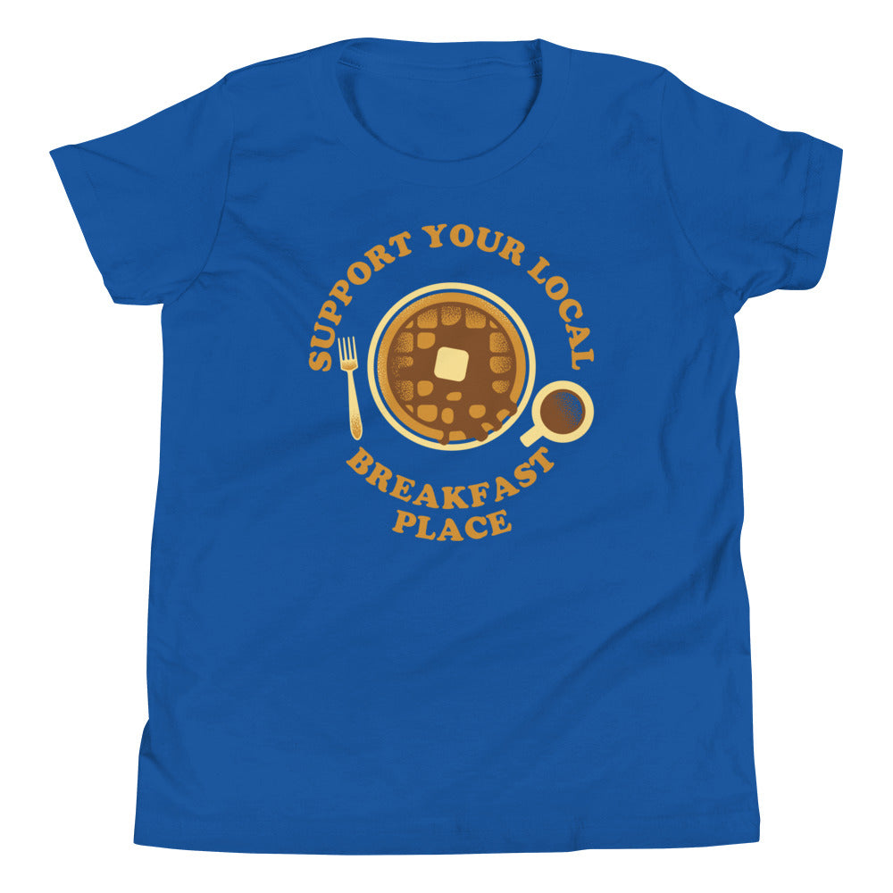 Support Your Local Breakfast Place Kid's Youth Tee Hoodie, Sweatshirt | CoreVibeTees.com (Image 3)