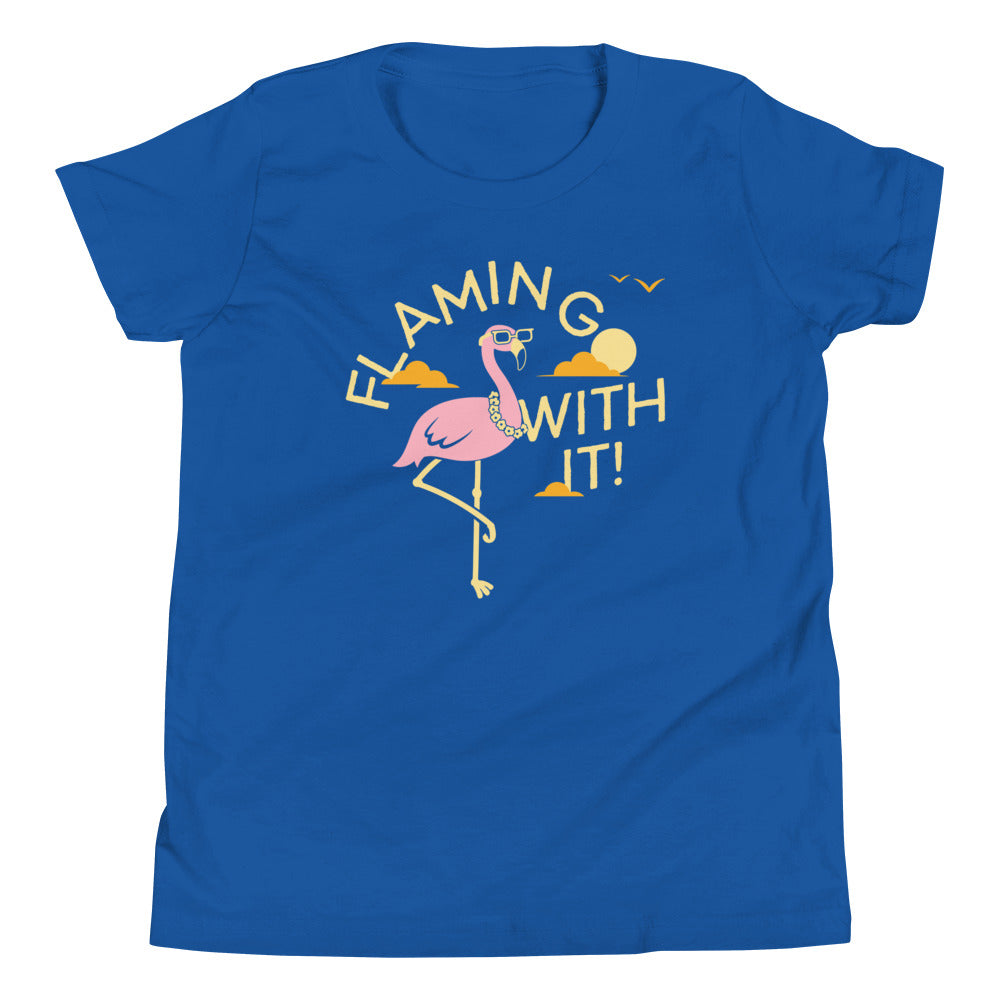 Flamingo With It Kid's Youth Tee Hoodie, Sweatshirt | CoreVibeTees.com (Image 4)