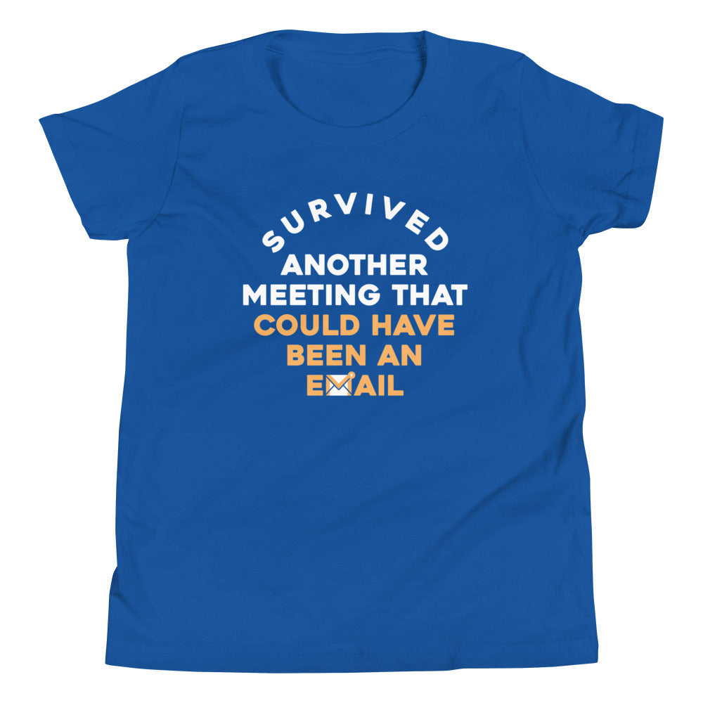 Survived Another Meeting Kid's Youth Tee Hoodie, Sweatshirt | CoreVibeTees.com (Image 4)