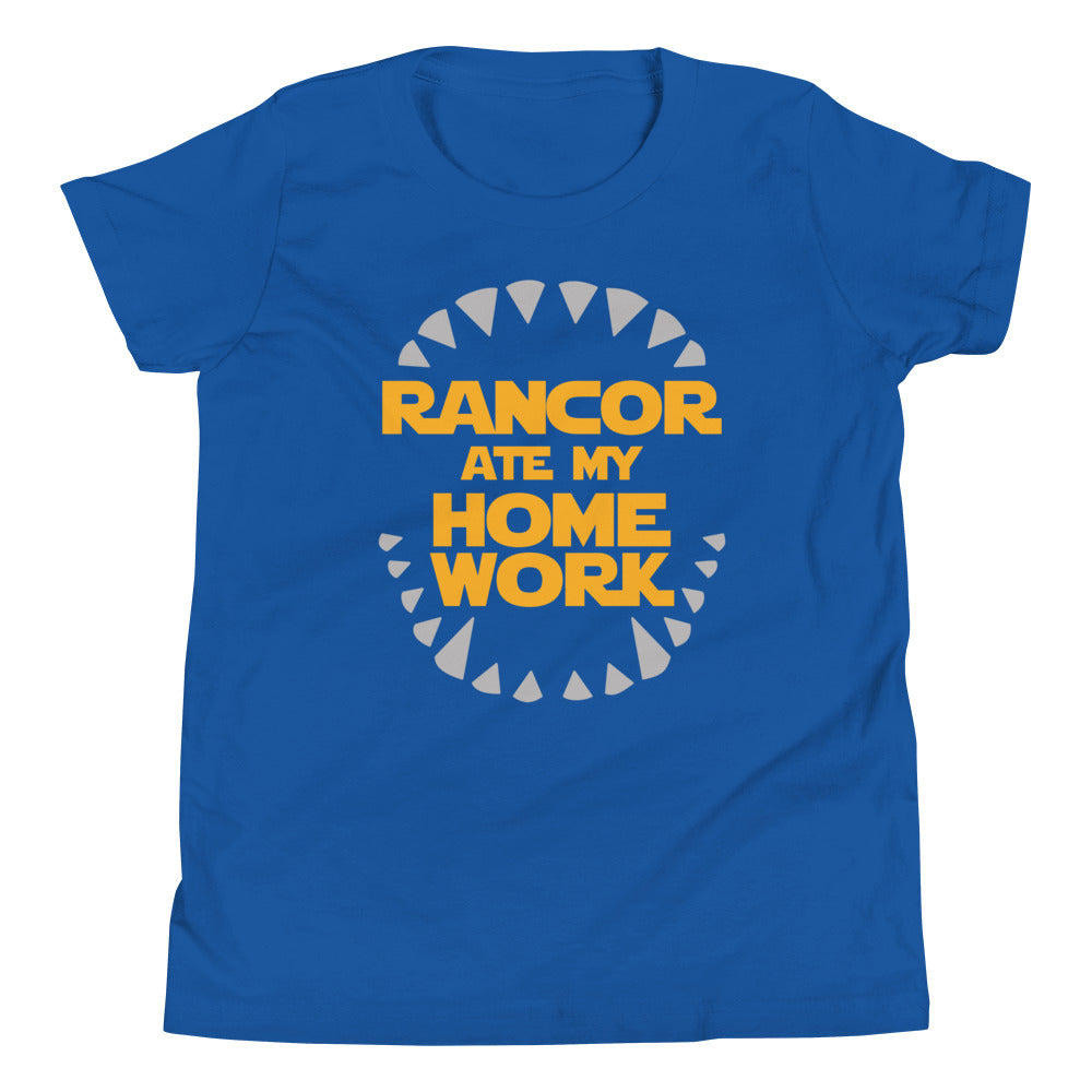 Rancor Ate My Homework Kid's Youth Tee Hoodie, Sweatshirt | CoreVibeTees.com (Image 4)