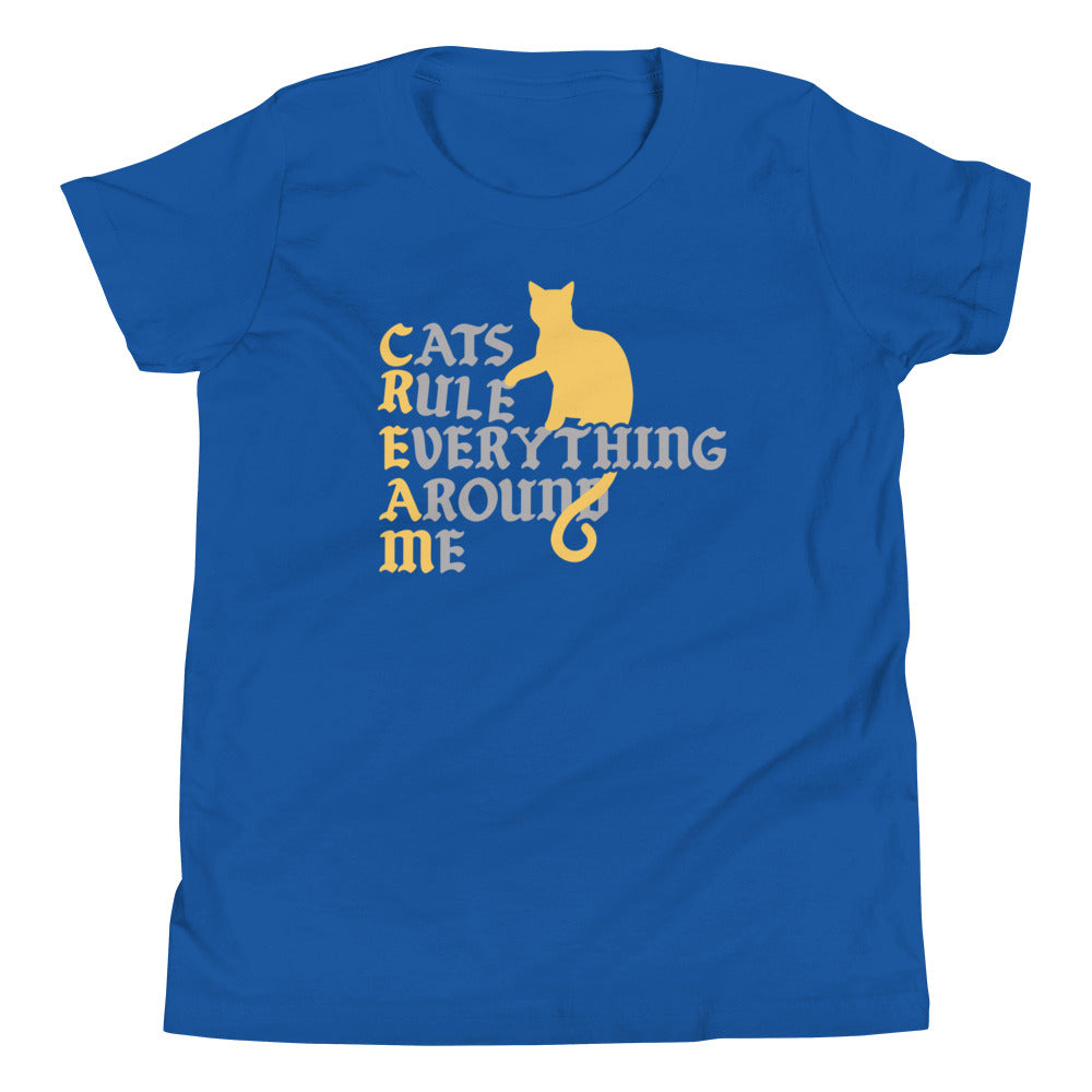 Cats Rule Everything Around Me Kid's Youth Tee Hoodie, Sweatshirt | CoreVibeTees.com (Image 4)