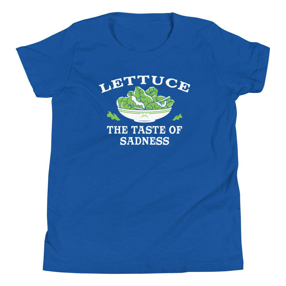Lettuce, The Taste Of Sadness Kid's Youth Tee Hoodie, Sweatshirt | CoreVibeTees.com (Image 1)