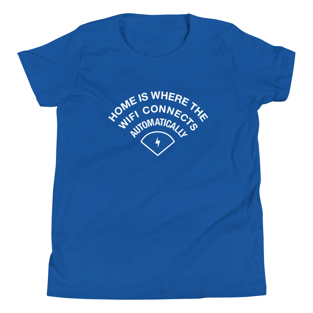Home Is Where The WiFI Connects Automatically Kid's Youth Tee Hoodie, Sweatshirt | CoreVibeTees.com (Image 5)