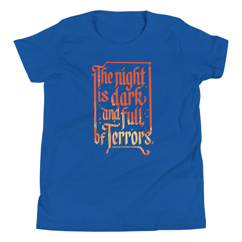 The Night Is Dark And Full Of Terrors Kid's Youth Tee Hoodie, Sweatshirt | CoreVibeTees.com (Image 4)