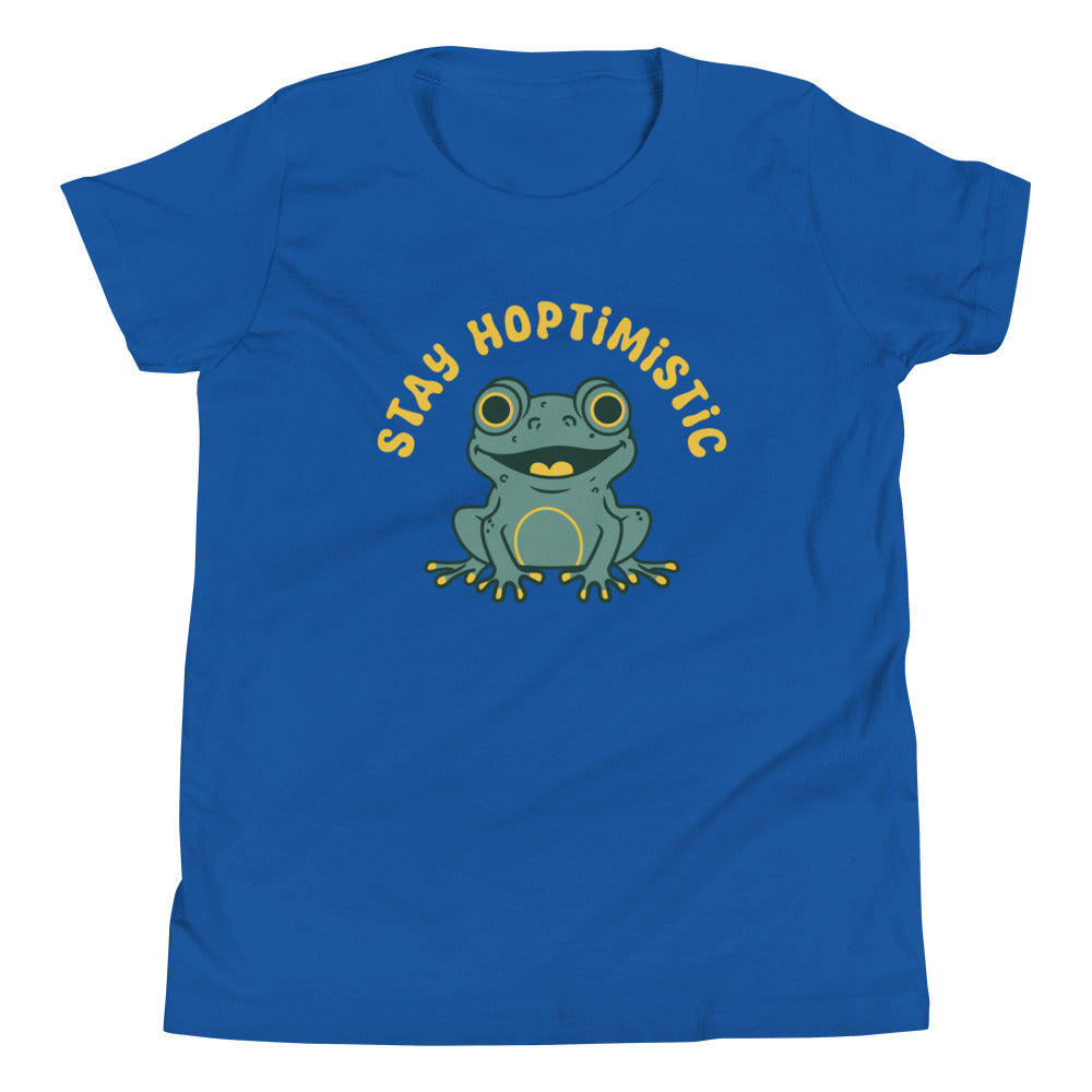 Stay Hoptimistic Kid's Youth Tee Hoodie, Sweatshirt | CoreVibeTees.com (Image 3)