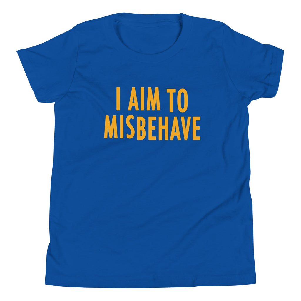 I Aim To Misbehave Kid's Youth Tee Hoodie, Sweatshirt | CoreVibeTees.com (Image 4)