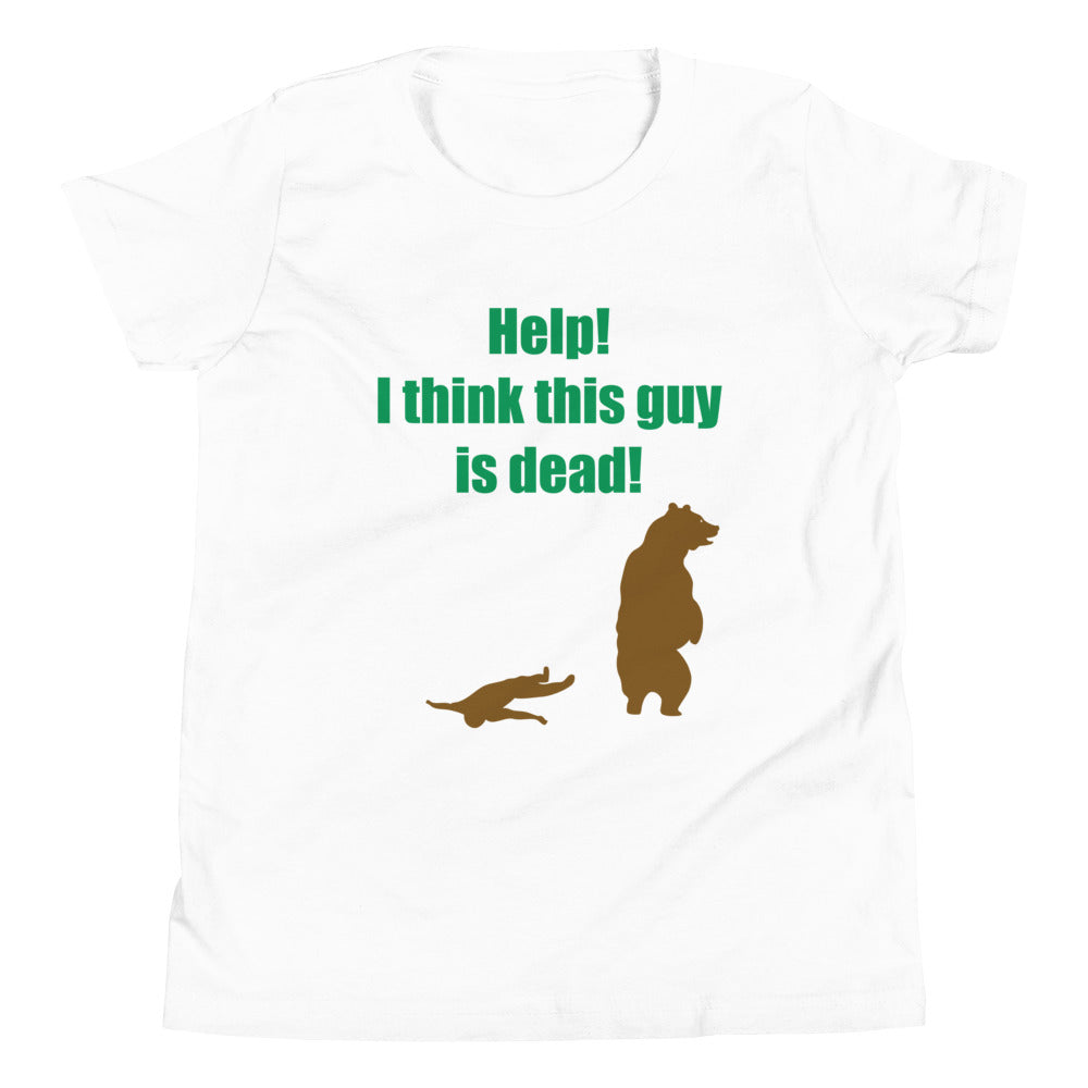 Help! I Think This Guy Is Dead! Kid's Youth Tee Hoodie, Sweatshirt | CoreVibeTees.com (Image 4)
