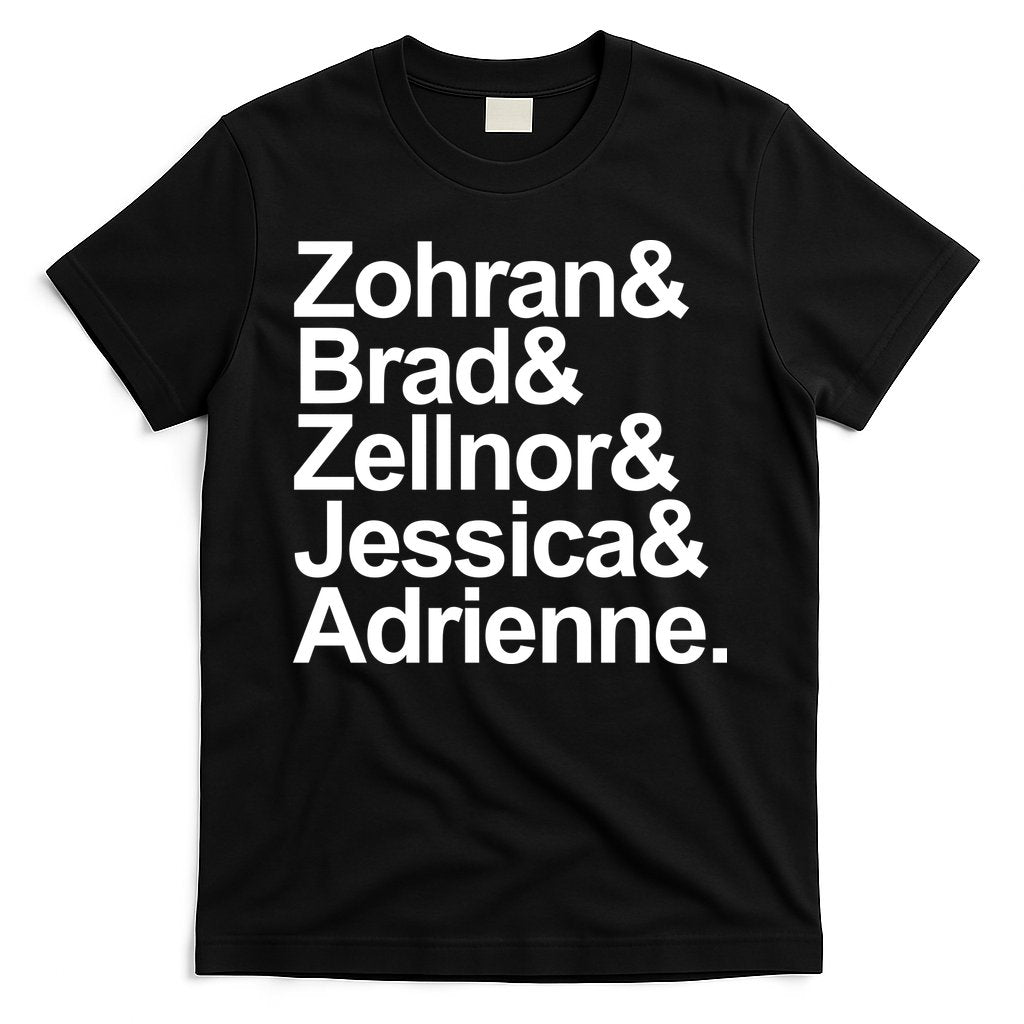 Zohran & Brad & Zellnor & Jessica & Adrienne T-Shirt Hoodie, Sweatshirt | CoreVibeTees.com