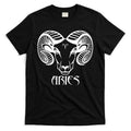 Zodiac Aries Ram Horns Face T-Shirt Hoodie, Sweatshirt | CoreVibeTees.com