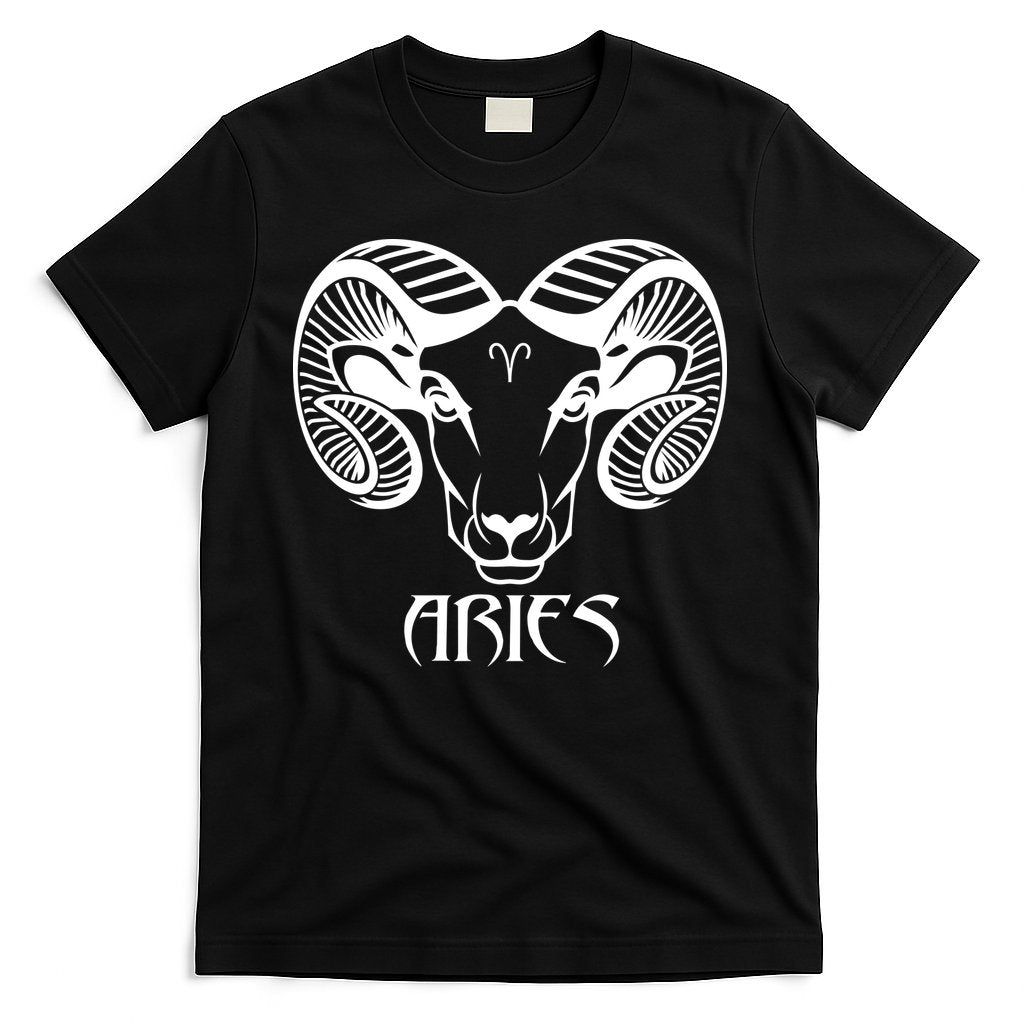 Zodiac Aries Ram Horns Face T-Shirt Hoodie, Sweatshirt | CoreVibeTees.com