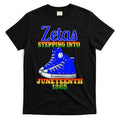 Zetas Stepping Into Juneteenth 1865 Finer Sisterhoods Line T-Shirt Hoodie, Sweatshirt | CoreVibeTees.com